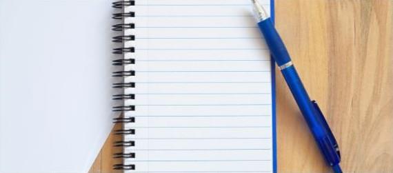 The blue spiral notebook